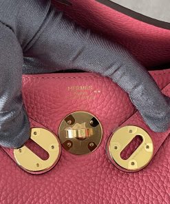 Alternative view of Hermes Lindy 26 Rose Azalea Clemence & Croc Niloticus